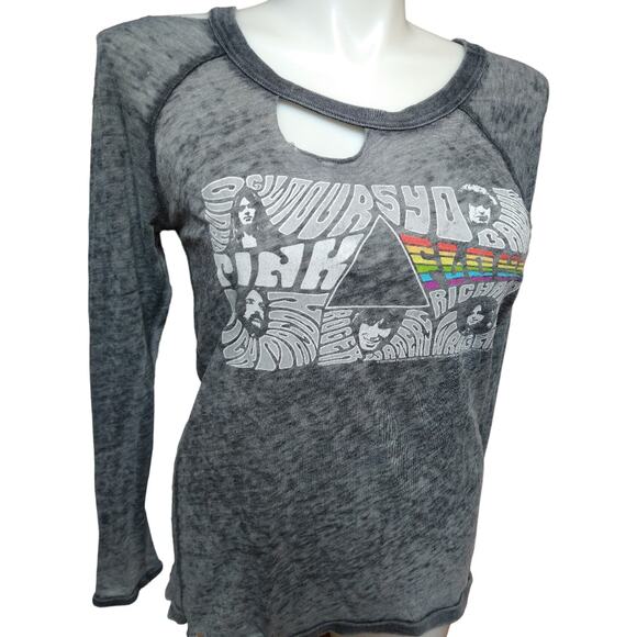 Pink Floyd Oversized Distressed Gray Shirt size Medium Vintage Style - Picture 2 of 6